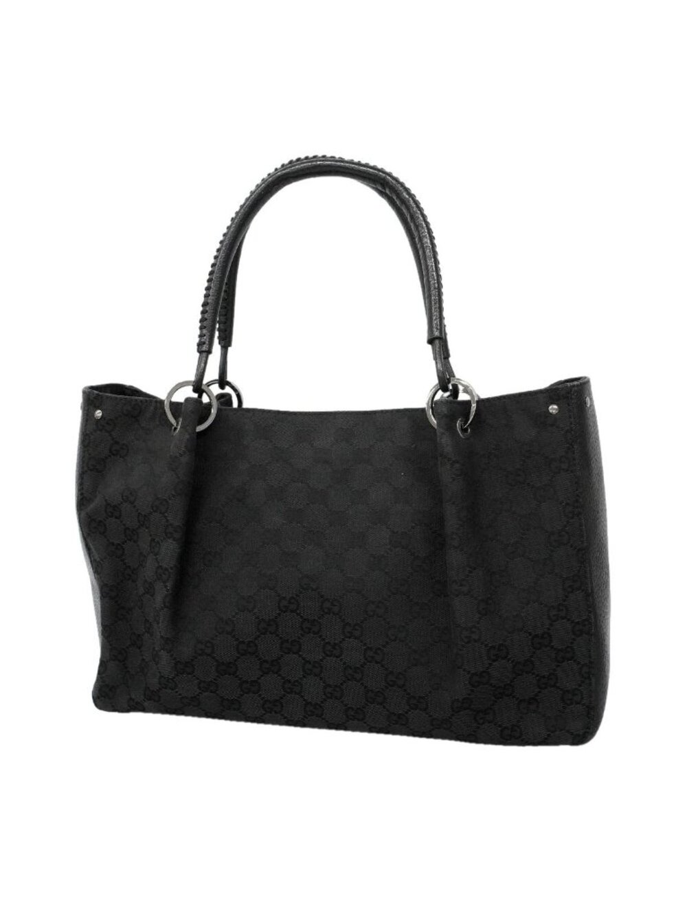 Gucci Tote GG Canvas Black Silver